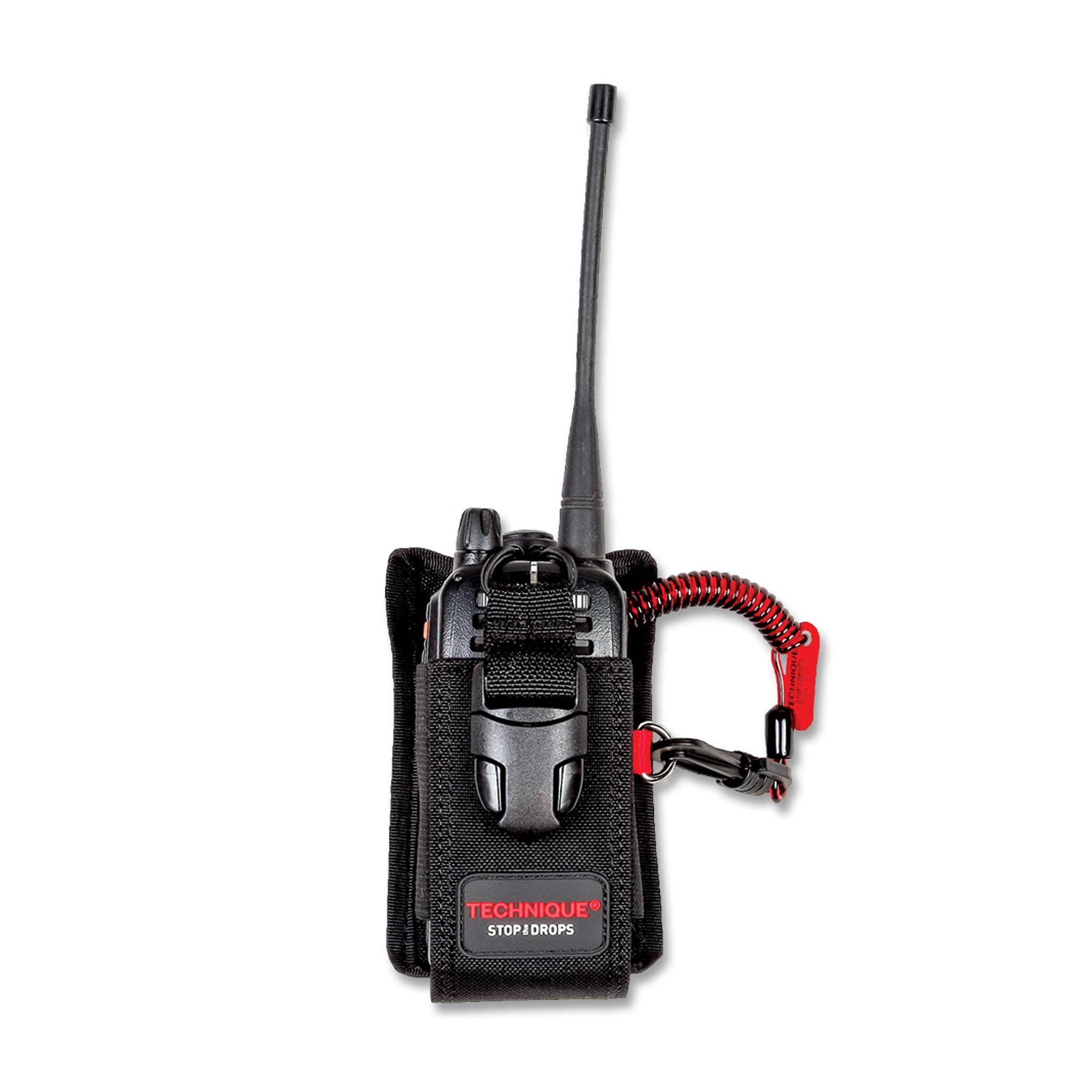 Adjustable Radio Holster With Coil E-Tether And E-Catch