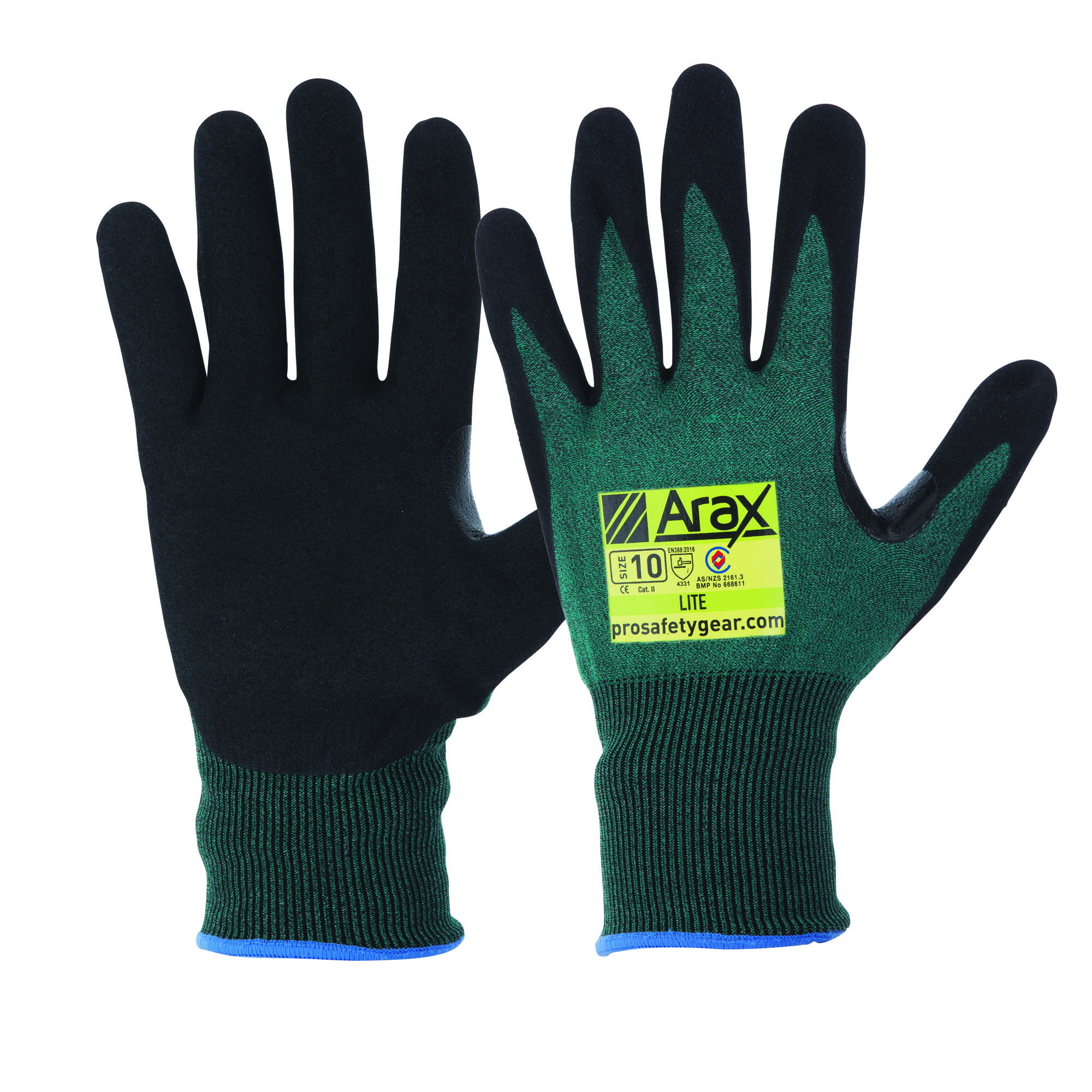 Pro Choice Safety Gear Arax® Green Nitrile Sand Dip Palm