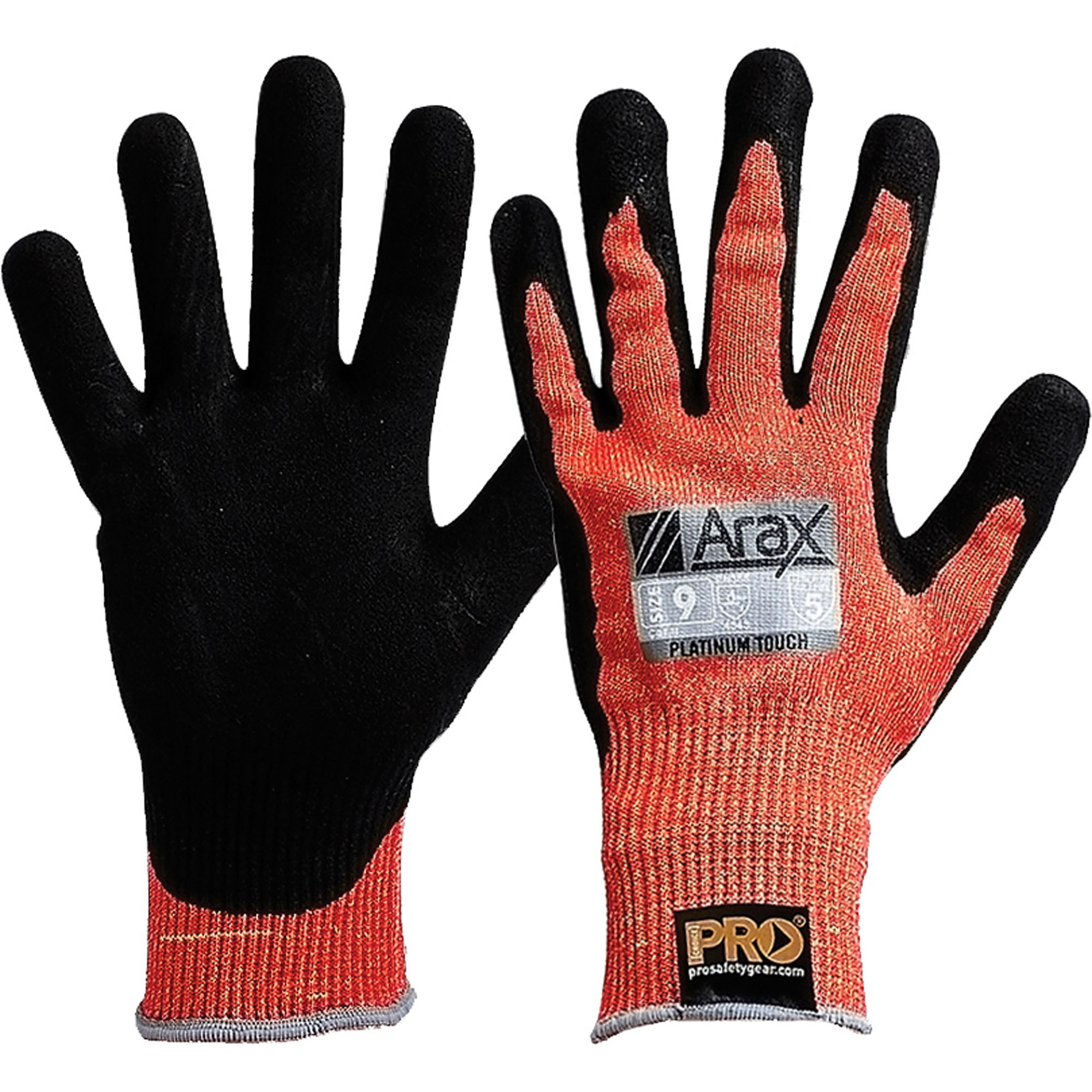 Pro Choice Safety Gear Arax® Platinum Pu/Nitrile Foam Dip On Red 13G Liner