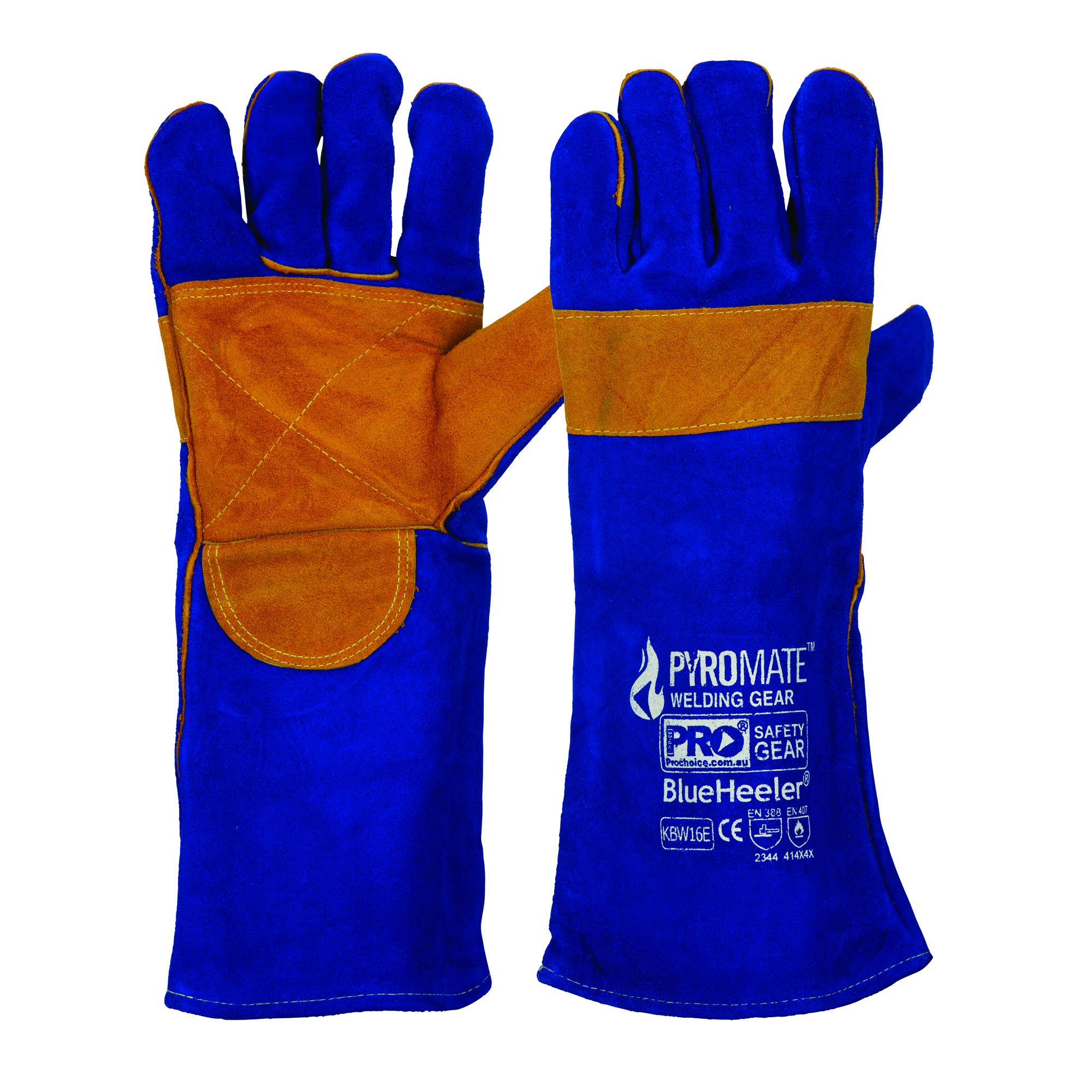 Pro Choice Safety Gear Pyromate® Blue Heeler® - Blue & Gold Kevlar® Large