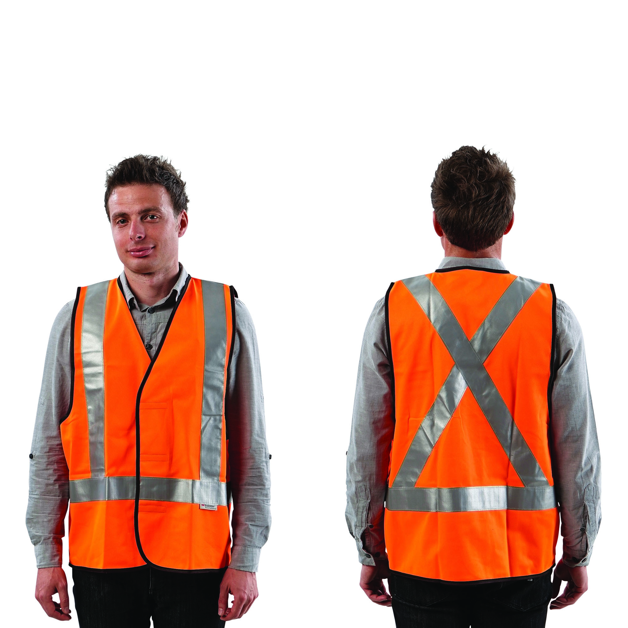 Pro Choice Safety Gear Fluro X Back Safety Vest - Day/Night Use