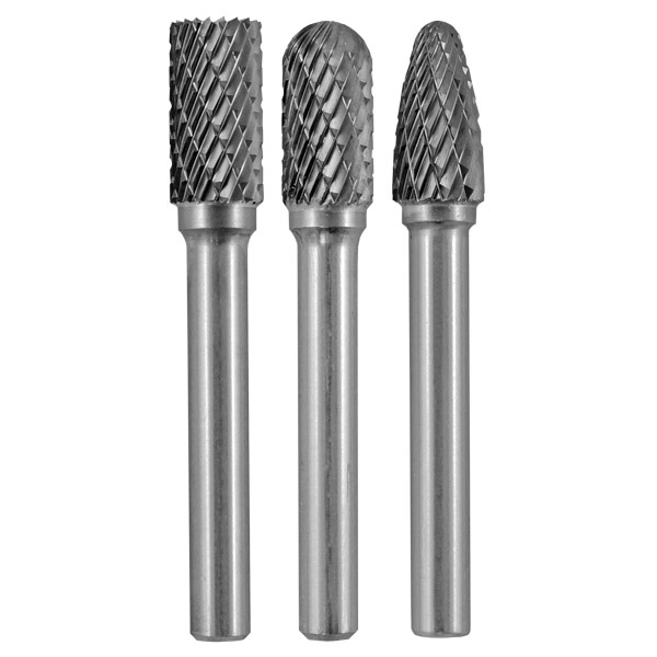 HOLEMAKER CARBIDE BURR SET, BLISTER PACK, 3PCE SB3, SC3, SF3,