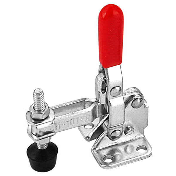 TOGGLE CLAMP, VERTICAL, FLANGED BASE, STRAIGHT HANDLE, 50KG CAP, 26MM REACH