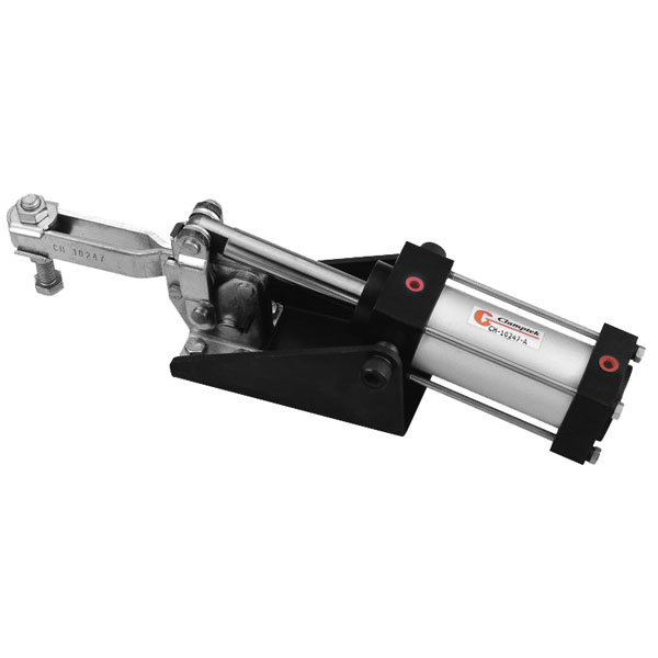 PNEUMATIC TOGGLE CLAMP,  FLANGED BASE, 450KG CAP, 125.4MM REACH
