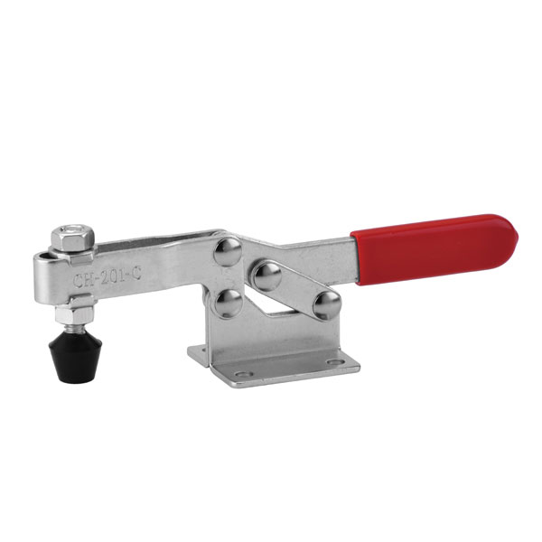 TOGGLE CLAMP, HORIZONTAL, FLANGED BASE, STRAIGHT HANDLE, 100KG CAP, 50MM REACH