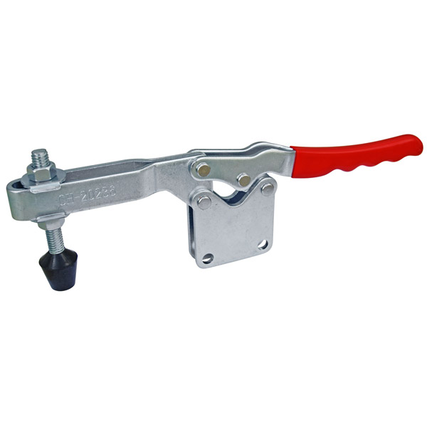 TOGGLE CLAMP, HORIZONTAL, STRAIGHT BASE, FLAT HANDLE, 340KG CAP, 107MM REACH