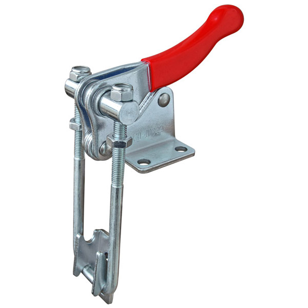 TOGGLE CLAMP, CORNER LATCH, FLANGED BASE, STR HANDLE, 900KG CAP, 154MM REACH