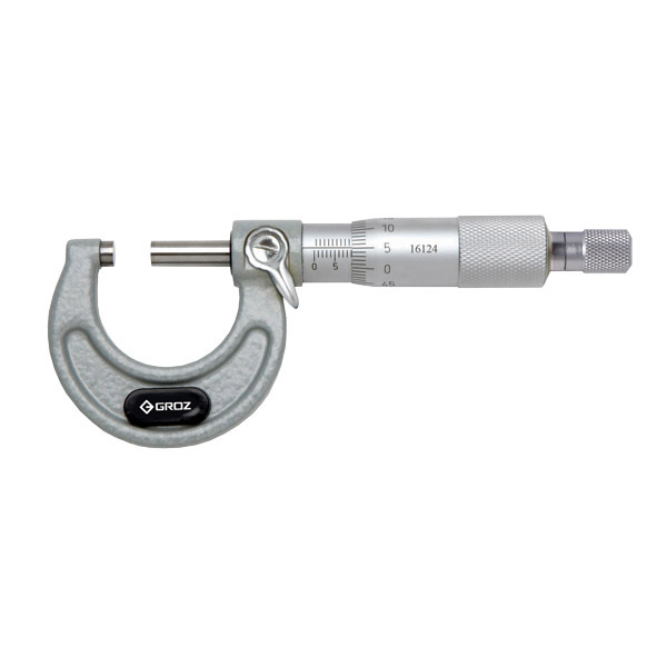 MM/100-125 GROZ OUTSIDE MICROMETER, 100-125MM, 0.01MM, RATCHET STOP, PAINTED FRAME