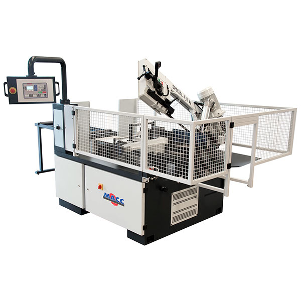 MACC BANDSAW, FULLY AUTO, 300MM CAP, FULLY GUARDED, SWIVEL HEAD, 415V 3PH