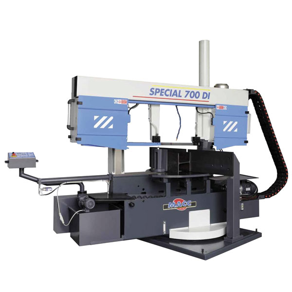 MACC DUAL COLUMN BANDSAW, 515 x 700MM CAP,  SWIVEL HEAD, DUAL MITRE, VARIABLE SPEED 415V 3PH