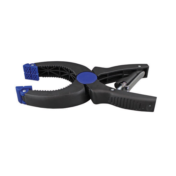 TRADEMASTER QUICK RELEASE HAND CLAMP, PLASTIC WITH RUBBER PADS 75MM