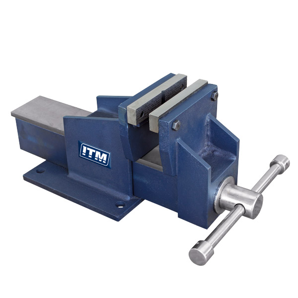 ITM FABRICATED STEEL BENCH VICE, STRAIGHT JAW, 150MM