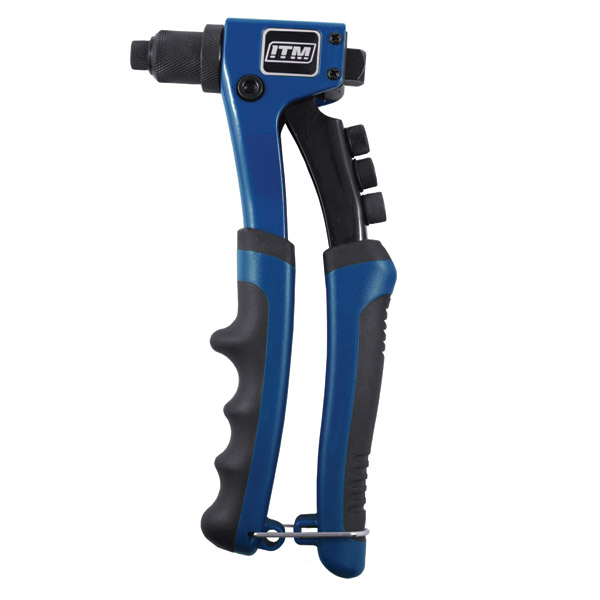 ITM RIVETER, HAND PROFESSIONAL DIE CAST ALUMINIUM 3 JAW, 2.4 TO 4.8MM NOZZLES