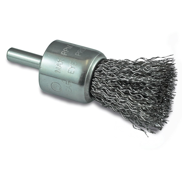 ITM CRIMP WIRE END BRUSH STEEL HIGH SPEED 19MM , 1/4