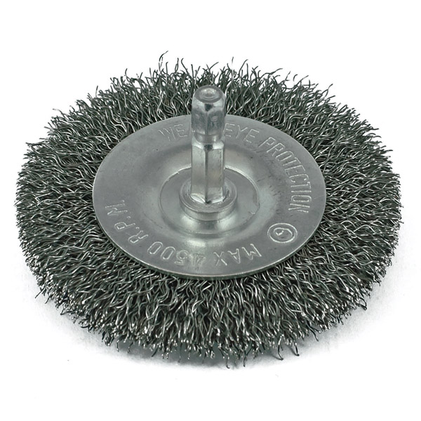 ITM CRIMP WIRE SPINDLE MOUNTED WHEEL BRUSH 50MM, 1/4