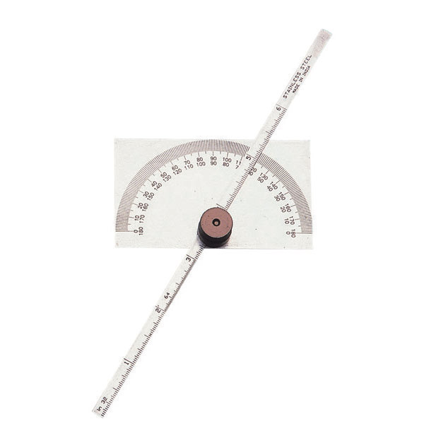 PDG/R/6 GROZ DEPTH GAUGE &  PROTRACTOR, RECTANGULAR HEAD, 150MM BLADE