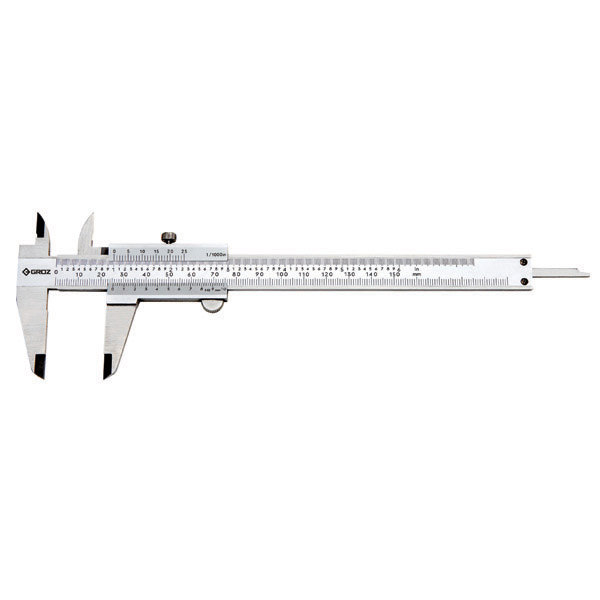 VNC/6 GROZ VERNIER CALIPER, 0-150MM/0-6, LOWER RESOLUTION: 0.02MM, UPPER RESOLUTION:  .001, STAINLESS STEEL, UPPER LOCK, JAW LENGTH: 40MM