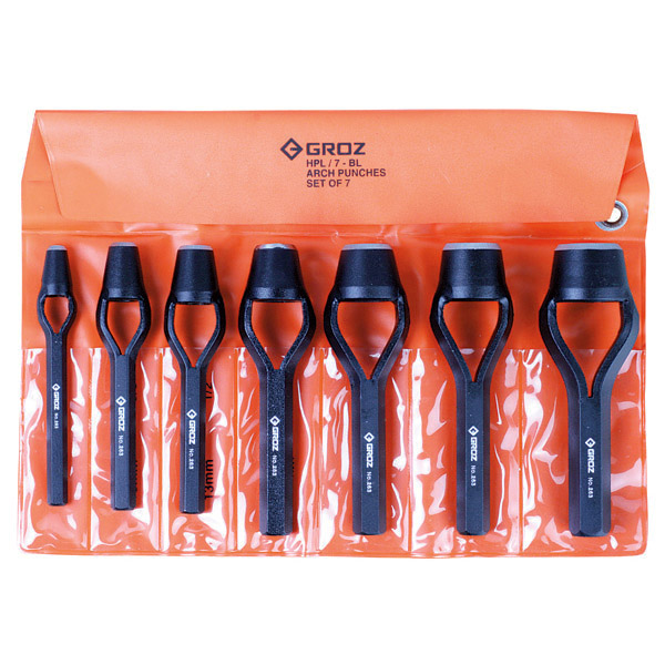 HPL/7/BEL/ST GROZ ARCH PUNCH SET, 6 - 25MM, 7 PCE