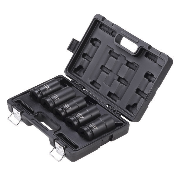 M7 IMPACT BUDD WHEEL SOCKET SET, 5 PCE, 33, 35, 38, 41MM & 1-1/2