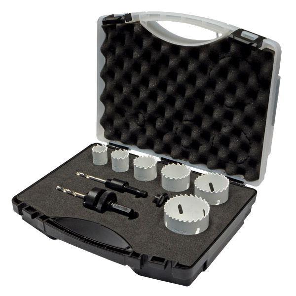 UNIKUT BI-METAL HOLESAW SET, LOCKSMITH, 9 PIECE
