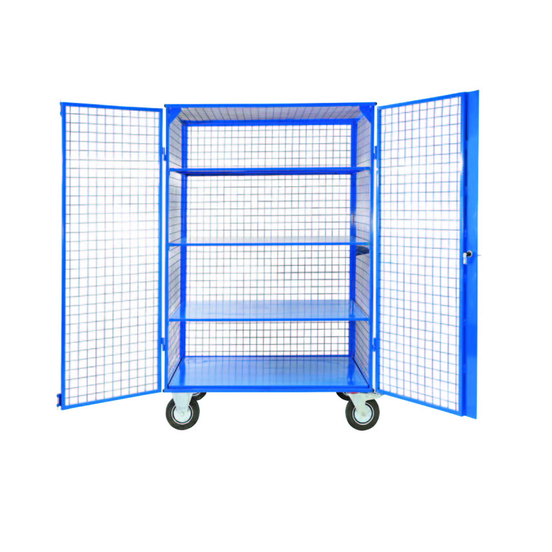 Mesh Cage Trolley (With Steel Shelves)