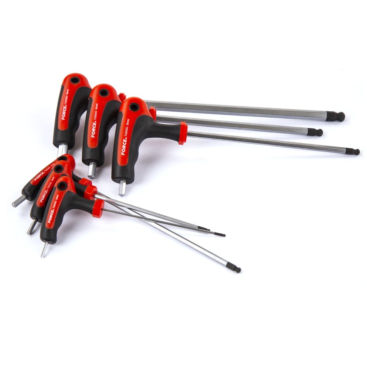 Force 6 Piece Ball Drive T-Handle Hex Key Set