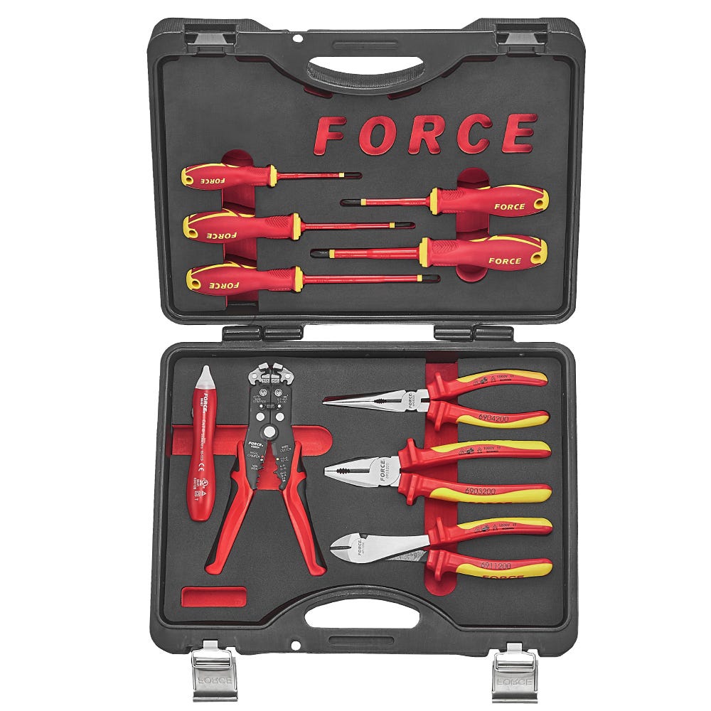 Force 10 Piece 1000V Insulated Screwdriver and Plier Set