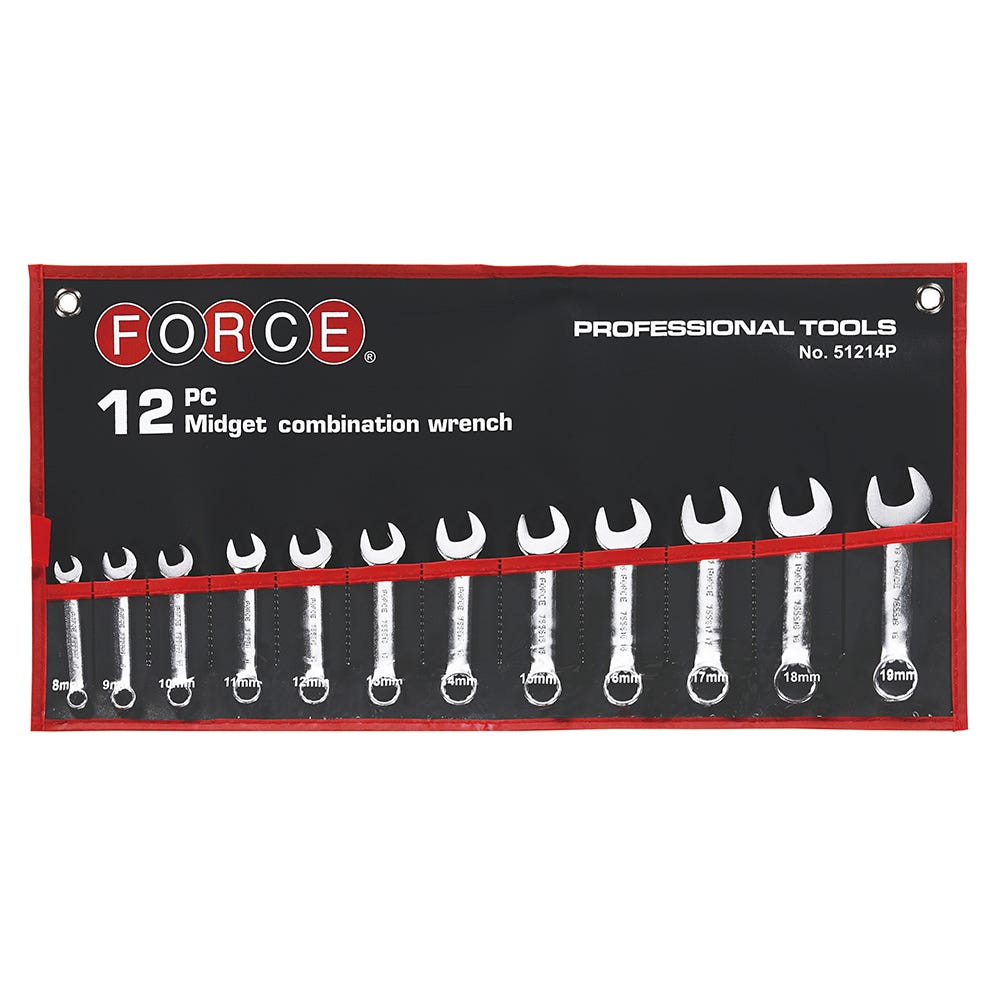 Force 12 Piece Metric Mini Combination Spanners