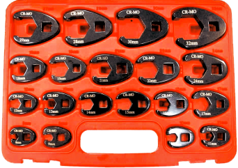 19 Piece Metric Flare Nut Crows foot Wrenches