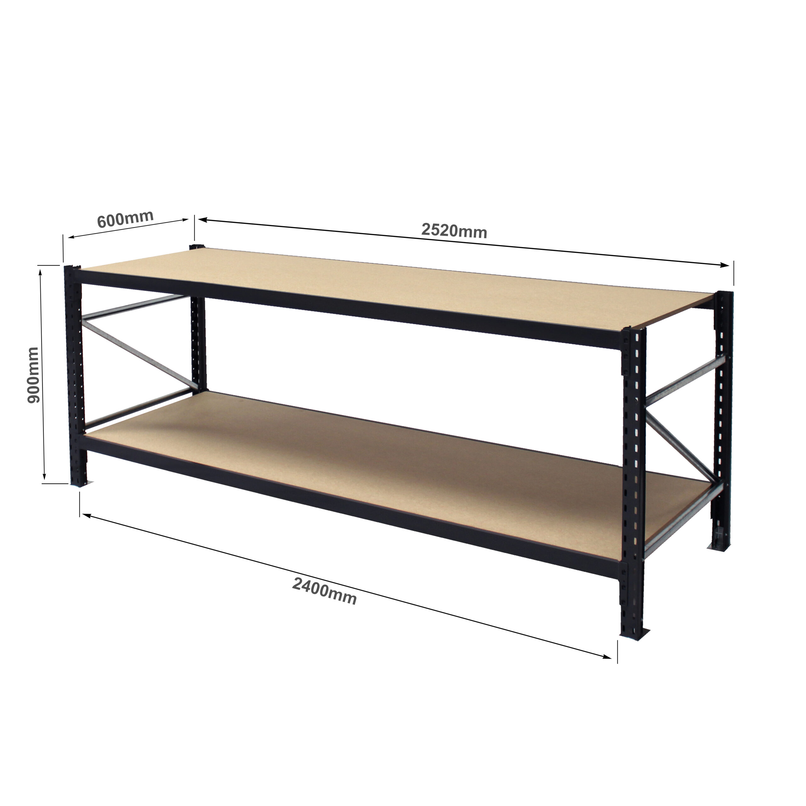 Ergo-Opps | 2 Tier Longspan Workbench 900-2400mm